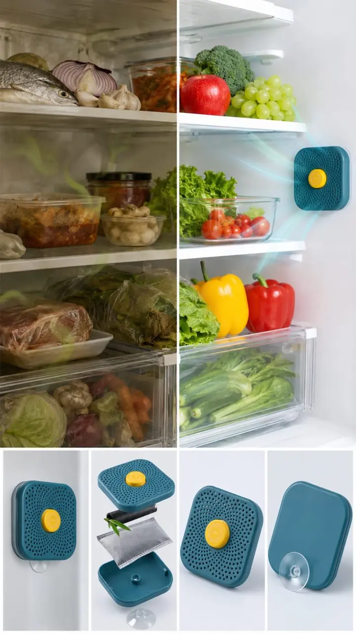 Fridge odor absorber installation steps